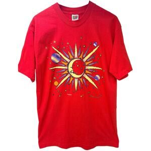 Vintage Arizona Sun Moon Graphic T Shirt Mens Large Single Stitch 90s Art Tee